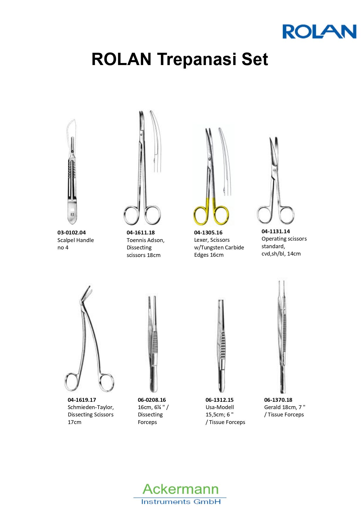 ROLAN Trepanasi Set