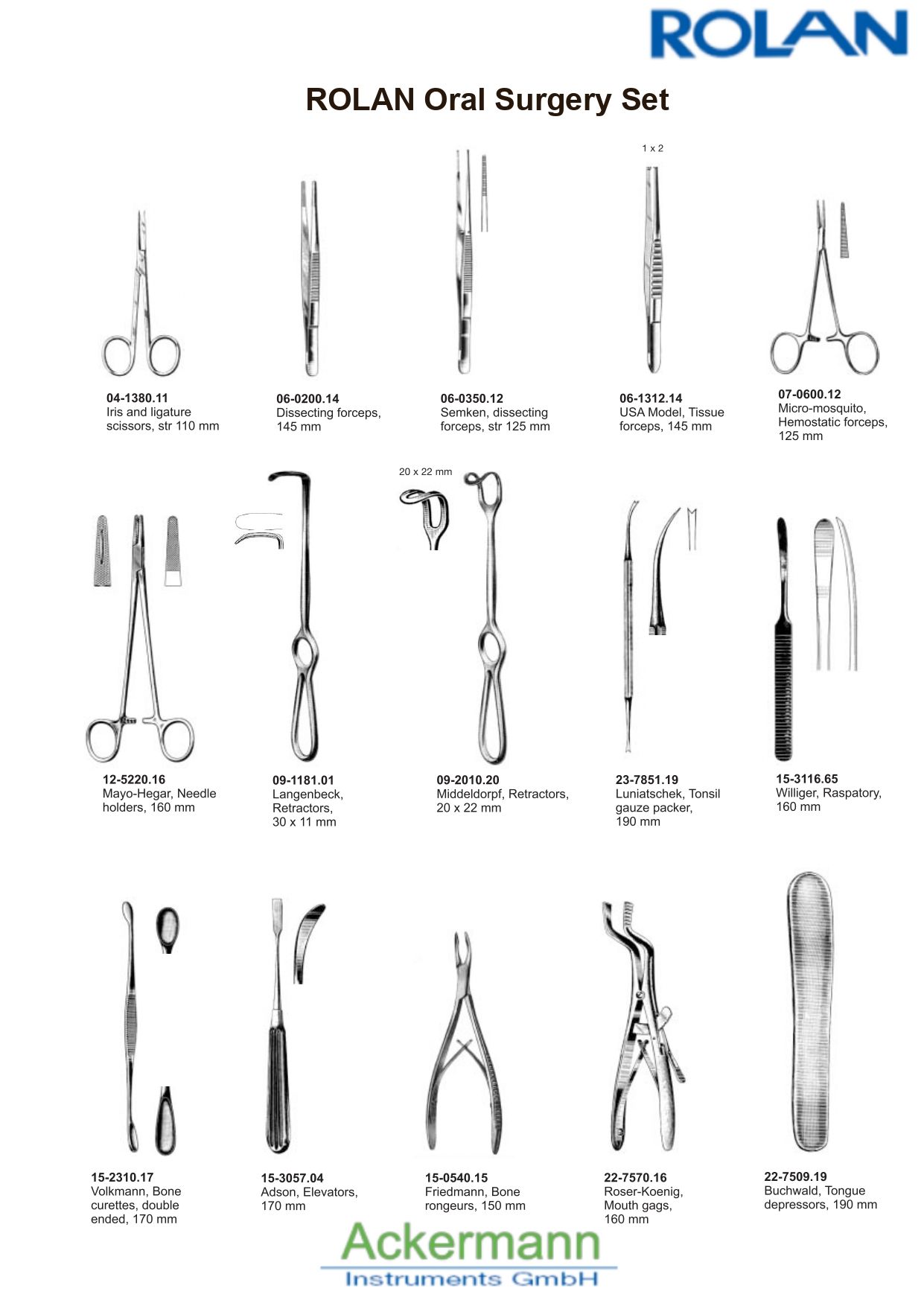 ROLAN Oral Surgery Set