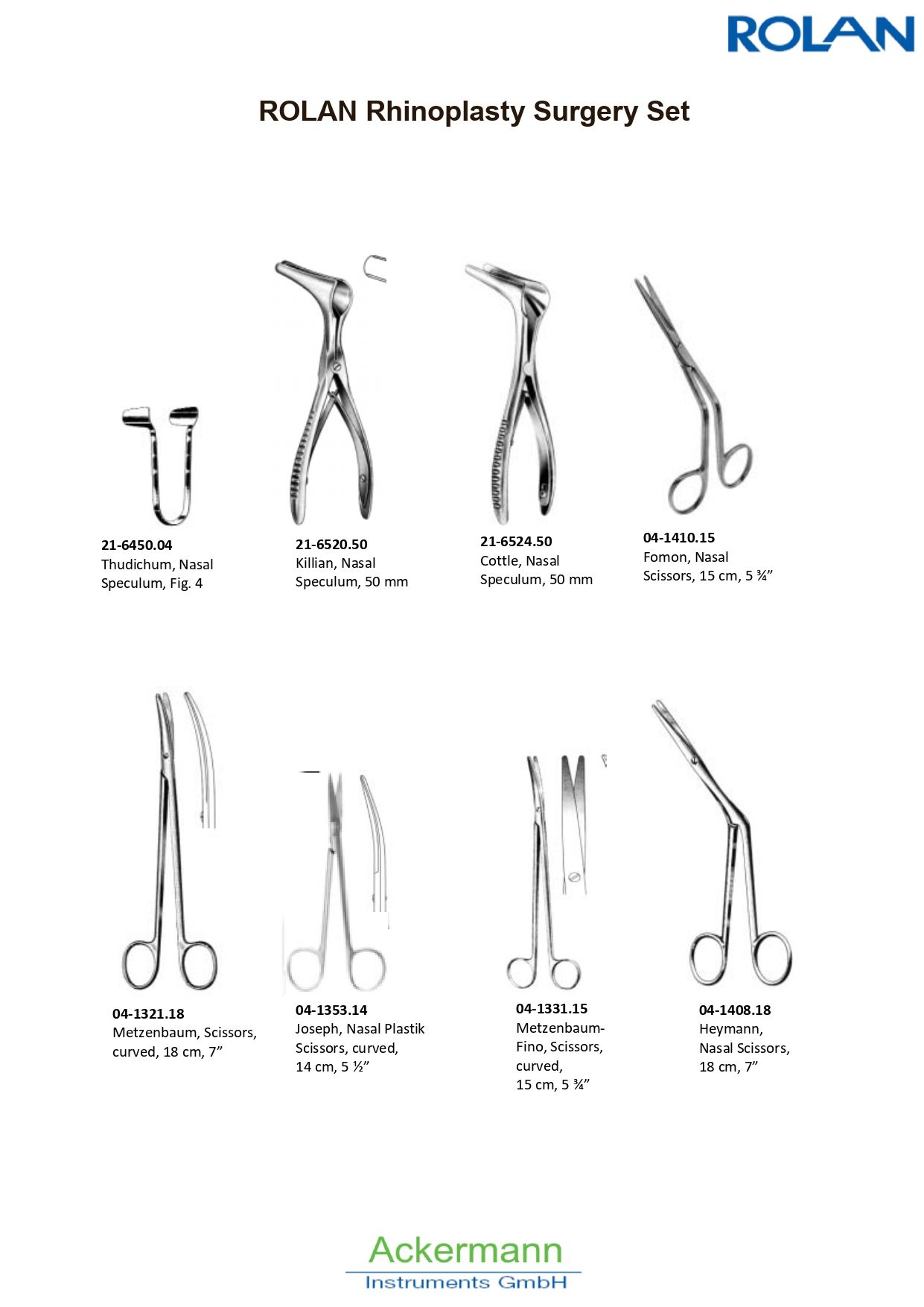 ROLAN Rhinoplasty Surgery Set