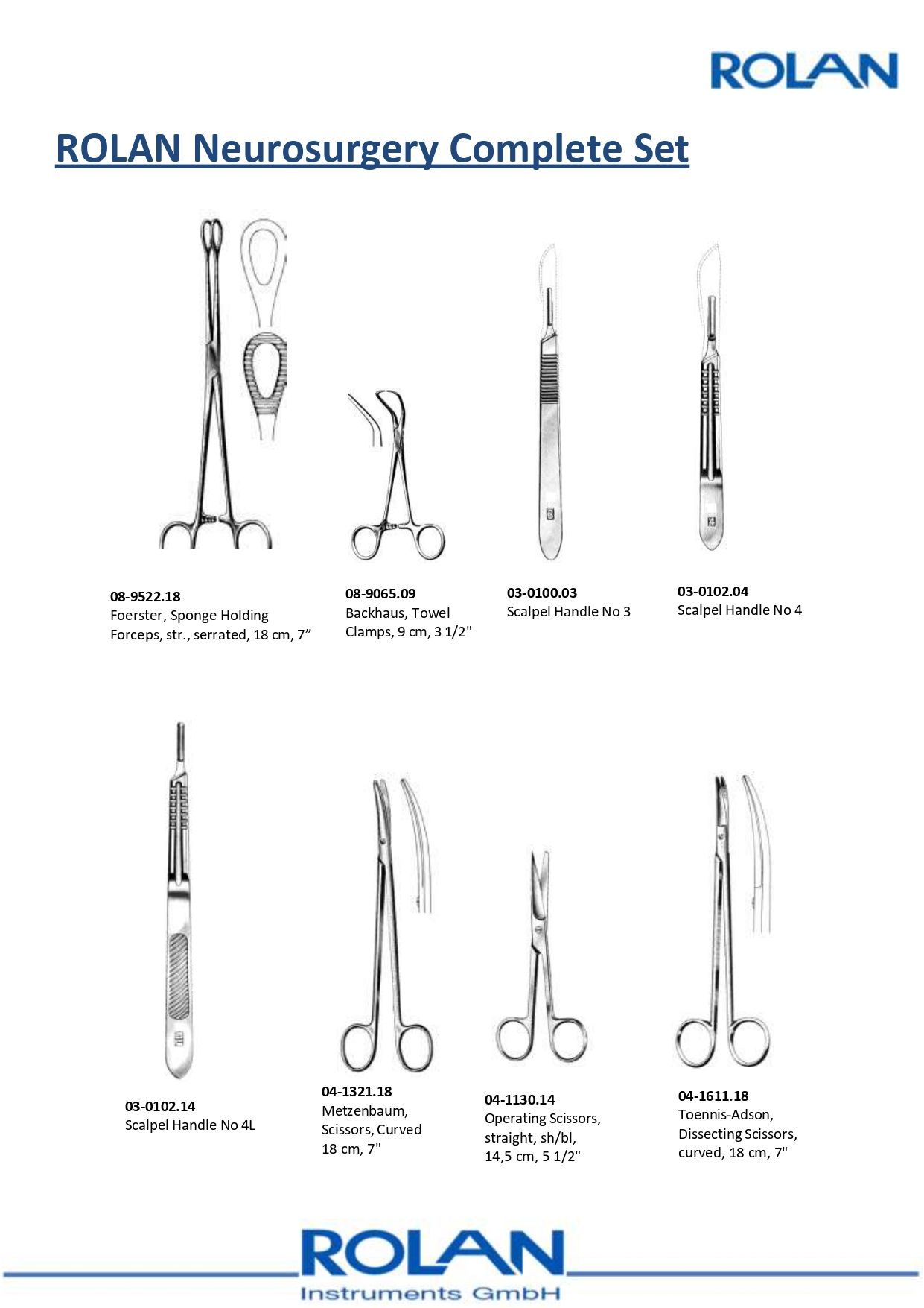 ROLAN Neurosurgery Complete Set