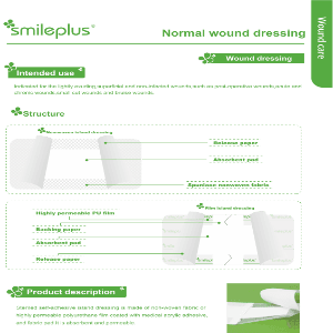 SMILEPLUS Nonwoven Adhesive Wound Dressing ukuran 9cm x 25cm