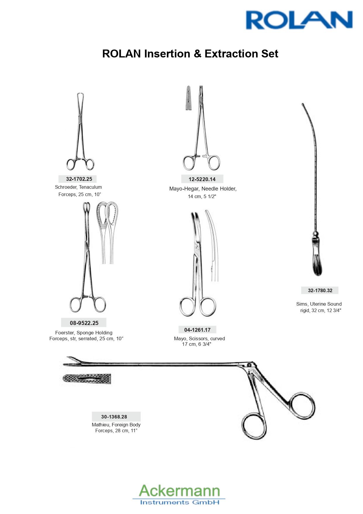 ROLAN Insertion Extraction Set