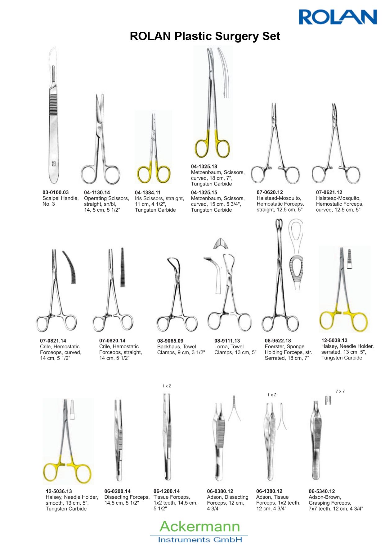 ROLAN Plastic Surgery Set