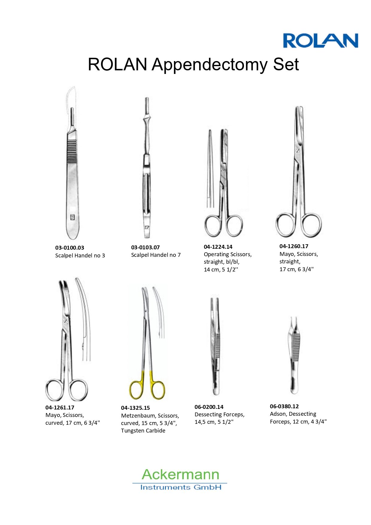 ROLAN Appendectomy Set