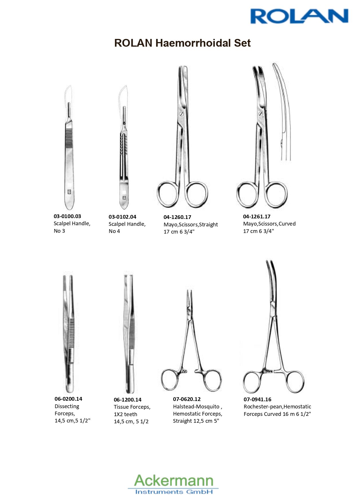 ROLAN Haemorrhoidal Set